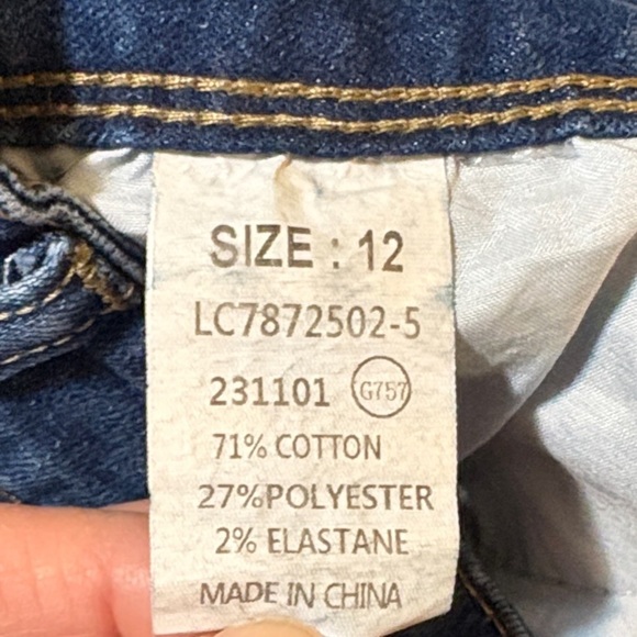 Luvamia Classic Wide Leg Blue Denim Women’s Jeans Size 12 - Picture 7 of 12